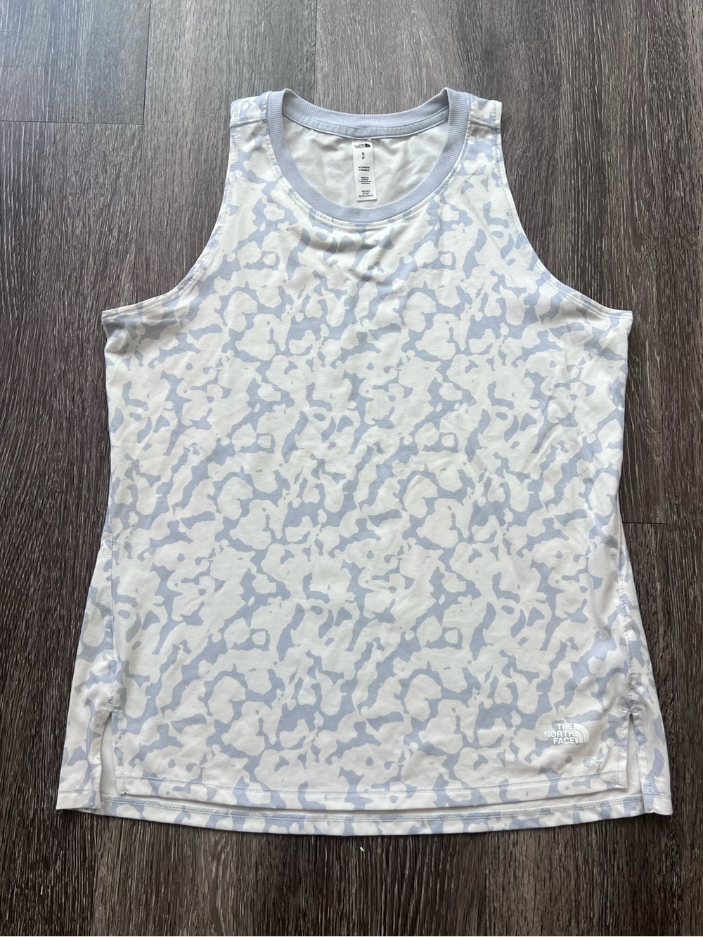 The North face white and grey camo tank top size small